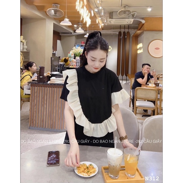 Váy Nữ, Váy Cotton Đen Bèo Tơ Cá Tính Phong Cách Tiểu Thư Siêu Xinh | BigBuy360 - bigbuy360.vn