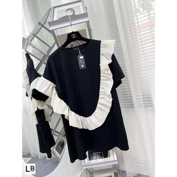 Váy Nữ, Váy Cotton Đen Bèo Tơ Cá Tính Phong Cách Tiểu Thư Siêu Xinh | BigBuy360 - bigbuy360.vn