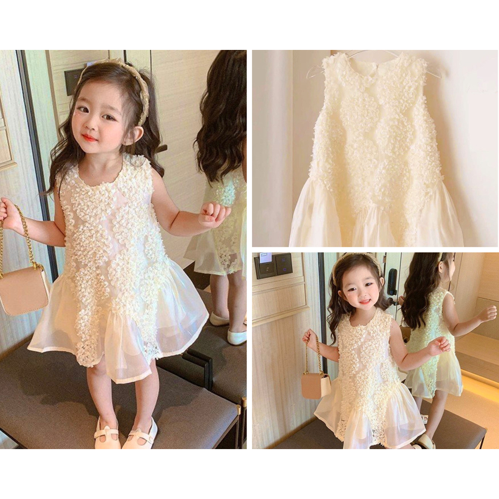Váy Đầm Trẻ Em Thiết Kế Babydoll Công Chúa Hoa Nhí Xinh Dễ Thương Cho Bé Gái Mùa Hè Size Nhí, Đại - BABY066