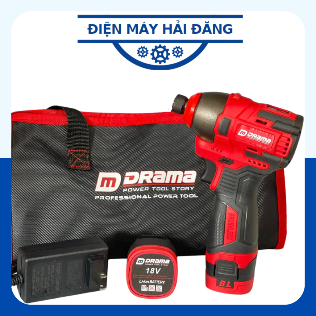 Chuyên Vít Có Búa DRAMA Mod 5818 Động Cơ Không Chổi Than Sử Dụng Pin 16,8V