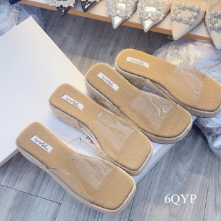 Dép nữ đế xuồng cói 5 phân MAILIAA quai trong