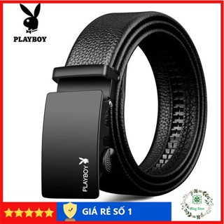 Thắt lưng nam PlayBoy thắt lưng da cao cấp thời trang dây nịt da khóa tự động PB001