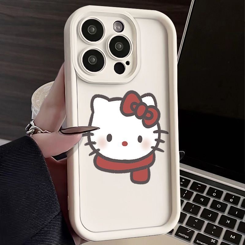 Ốp màu họa tiết kitty dùng cho các mã máy Iphone 7/8plus X XSM XR XSM 11 11PRO 11PROMAX ... đến 15PROMAX