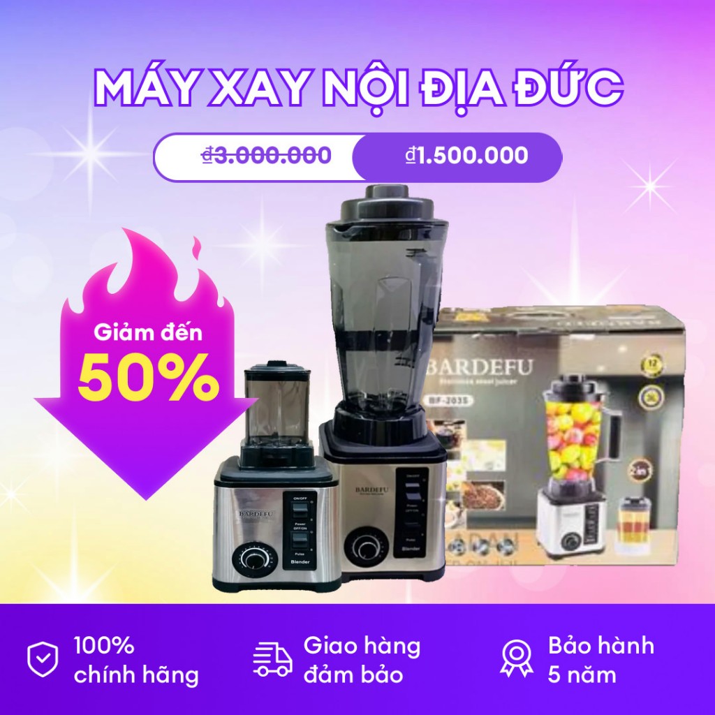Máy xay ĐỨC chuyên dụng cho cửa hàng, nhà hàng... công suất 8500w, 2 cối