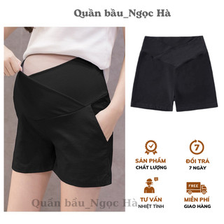 Quần bầu sooc,quần đùi bầu cạp chéo tiện lợi_17