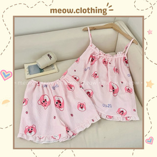 Đồ Mặc Nhà, Bộ Ngủ Nữ 2 Dây / Cánh Tiên Quần Đùi Đũi Xốp Mềm