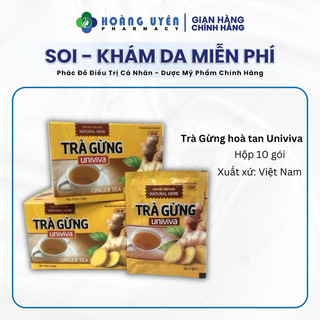 Trà gừng hoà tan Univiva - Hộp 10 gói
