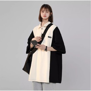 Áo Polo Unisex Phối cổ Thêu Logo Trước Ngực Chất Cotton Da Cá Thoáng Mát Đẹp Phong Cách Ulzzang