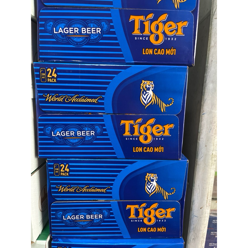 Bia Tiger thùng 24 lon cao 330ml mẫu xuân 2024