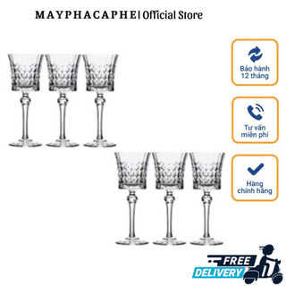 Set 6 ly pha lê irris kim cương, ly vang pha lê cao cấp, dung tích 270ml, nhập đức