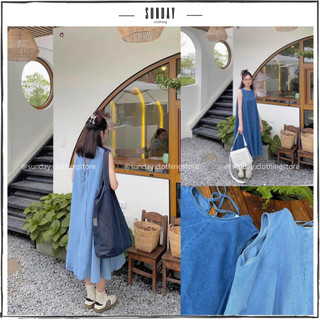 Váy Đầm Denim Dáng Xoè, Váy Jean Dáng Xoè Chữ A Dễ Thương Năng Động - Sunday Clothing DAM017