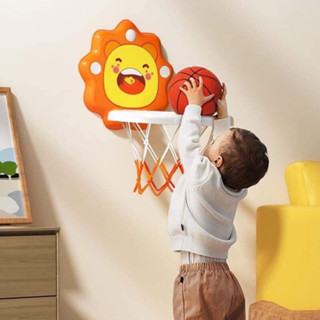 Đồ chơi bóng rổ cho bé có tích điểm tự động hình sư tử đáng yêu, trò chơi vận động cho bé