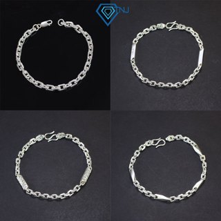Lắc tay bạc mắt xích bản nhỏ đơn giản nhiều kiểu cách, vòng tay thời trang cao cấp cho nam LTA0000 - Trang Sức TNJ