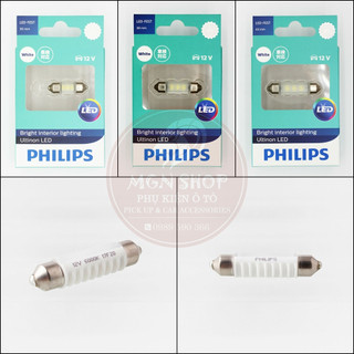 Đèn [Philips Ultinon Essential LED] [6000K] [Festoon 30mm 38mm 43mm] [01 bóng/bộ] dành cho ô tô 6000K