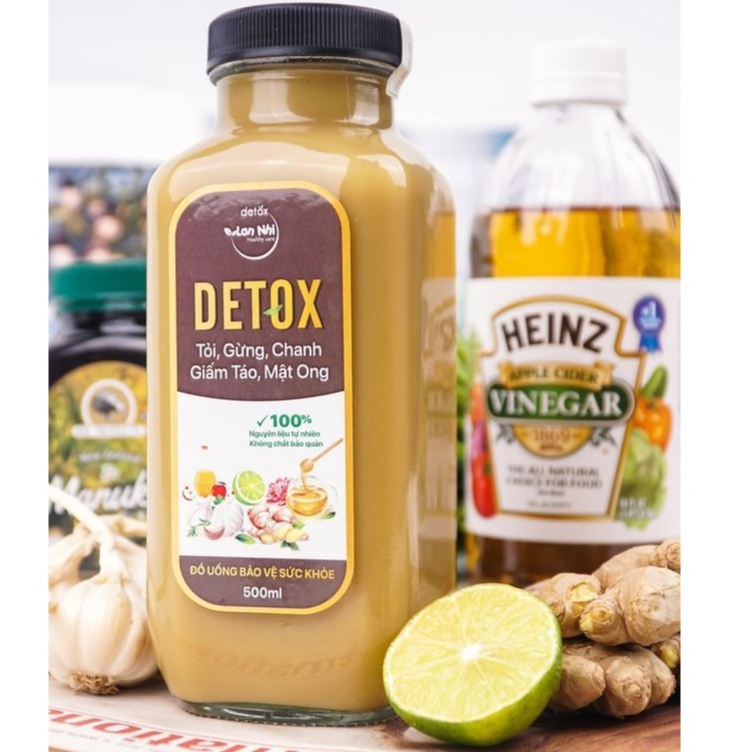 Detox tỏi gừng chanh giấm táo mật ong 250ml