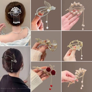 Kẹp tóc nữ đính đá lấp lánh sang chảnh lila kquan24