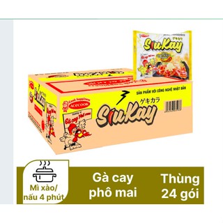 ( Thùng 24 gói ) Mì Siukay Gà Cay Phô Mai 129g