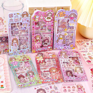 [Sỉ 5.7k] Set 4 tờ sticker búp bê trang trí
