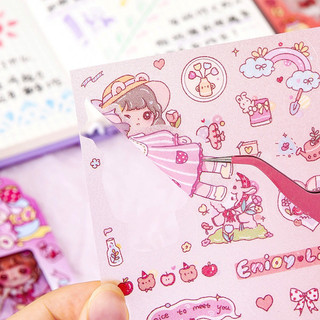 [Sỉ 5.7k] Set 4 tờ sticker búp bê trang trí