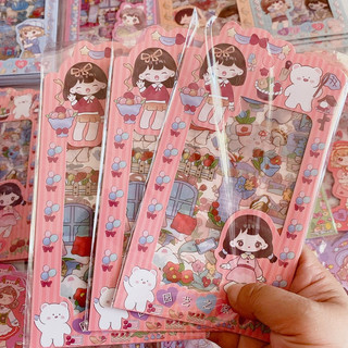 [Sỉ 5.7k] Set 4 tờ sticker búp bê trang trí