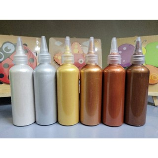 <SIÊU ĐẶC> Màu nhũ acrylic Sơn acrylic nhũ vàng nhũ bạc nhũ đồng màu tô tượng hiệu ứng dát vàng metalic kim loại