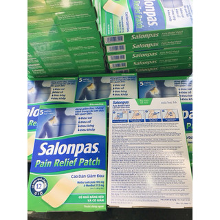 Cao dán salonpas pain relief patch giảm đau cơ khớp. salonpas miếng lớn màu da có khả năng co giãn