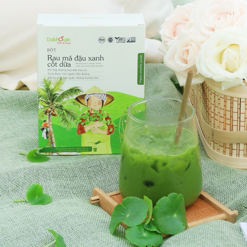 Bột Rau Má Đậu Xanh Cốt Dừa Dalahouse