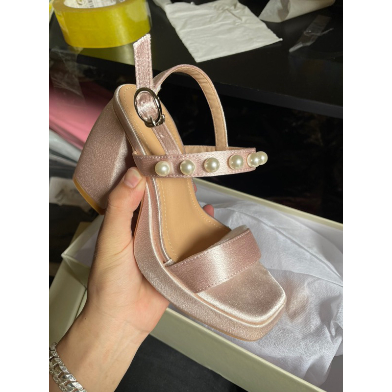 SANDAL CAO GÓT SIZE NHỎ 32 33 ĐẾ DÀY DA BÓNG SANG HÀNG QCCC CAO 8.5CM