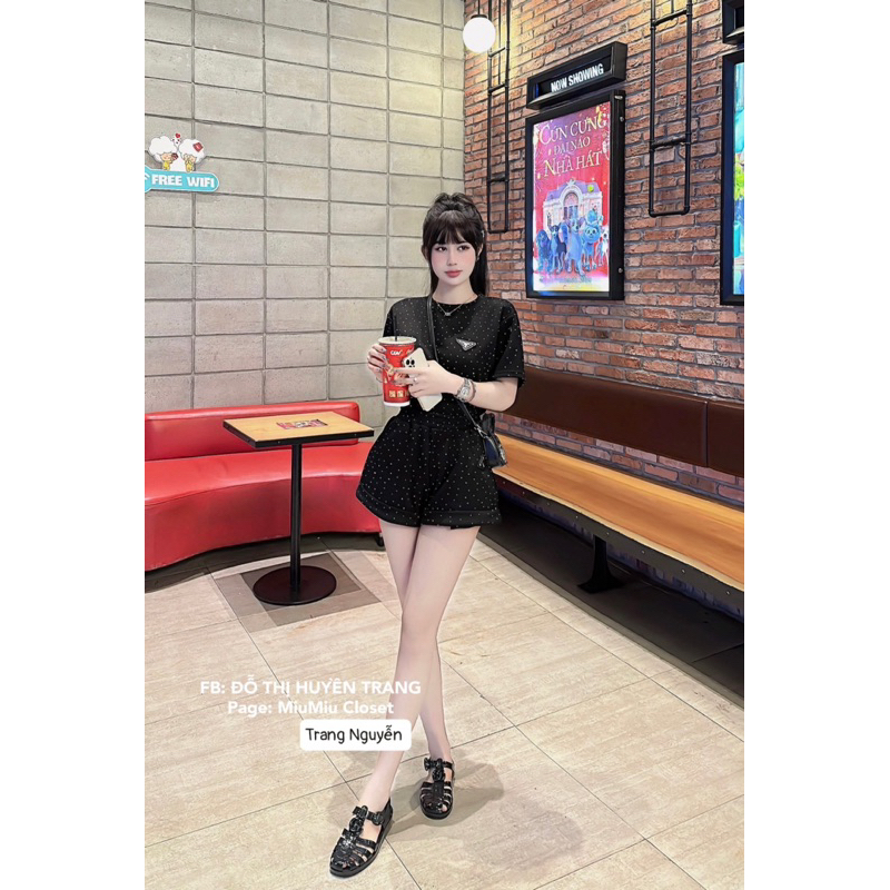 Set bộ pa ra da đính đá bling