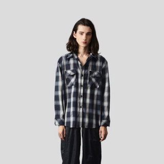 Áo Sơ Mi Nam Nữ Họa Tiết Kẻ Caro Form Rộng, Áo Sơ Mi Kẻ Sọc Cotton Flannel Shirt Oversized Gucoon Black/White