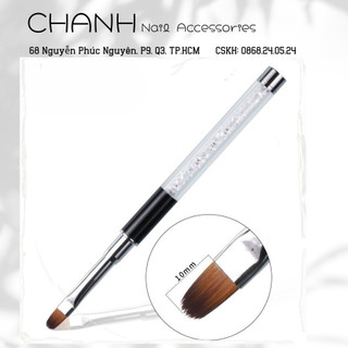 Cọ đắp gel, cọ đắp gel đầu tròn cán đá cọ bản