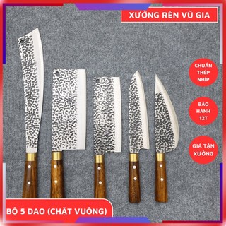 Dao chặt dao thái thép nhíp dập vân chống dính - Dụng cụ nhà bếp