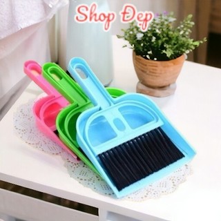 Bộ chổi quét bụi và ki hốt rác mini tiện dụng