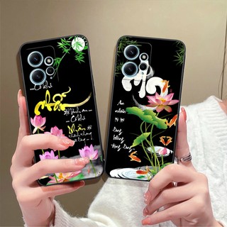 Ốp lưng xiaomi redmi note 12 4g mẫu tài lộc,thư pháp, chữ an, nhẫn,chữ tâm