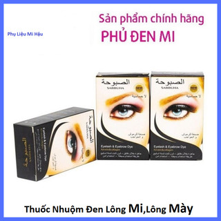 Phủ đen mi_nhuộm đen lông mi lông mày_ thuốc nhuộm mi màu đen_thuốc phủ đen nâu mi_hộp nhuộm đen mi_cuộn nilong ủ mi