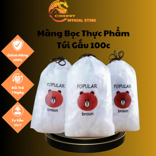 Màng Bọc Thực Phẩm PE, Túi Gấu - Túi Bọc Thức Ăn, Có Chun Co Giãn Tái Sử Dụng (LOGKENT)
