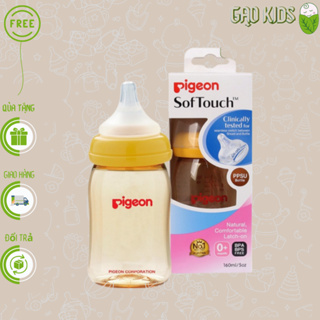 Bình sữa pigeon ppsu plus 160ml/ 240ml - bình sữa pigeon cổ rộng ppsu plus dung tích 160ml/ 240ml