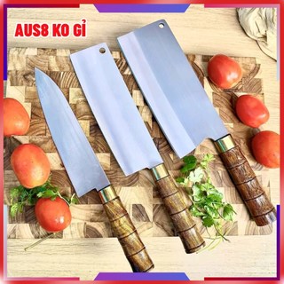 Bộ dao bếp thép trắng không gỉ thép nhíp nhập khẩu - dụng cụ nhà bếp