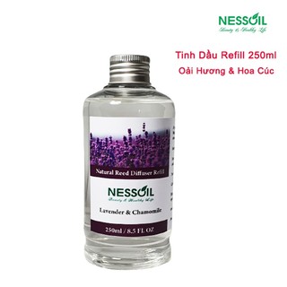 Tinh dầu Refill 250ml Oải hương & Hoa Cúc, dùng để rót vào lọ đã cạn tinh dầu mà không cần mua bộ mới