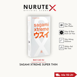 Bao Cao Su siêu mỏng Sagami Super Xtreme, xuất xứ Nhật Bản, hộp 10 bcs