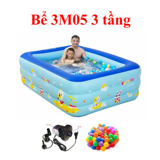  Bể bơi phao bể cho bé 3M05 tặng kèm bóng keo dán thủng 