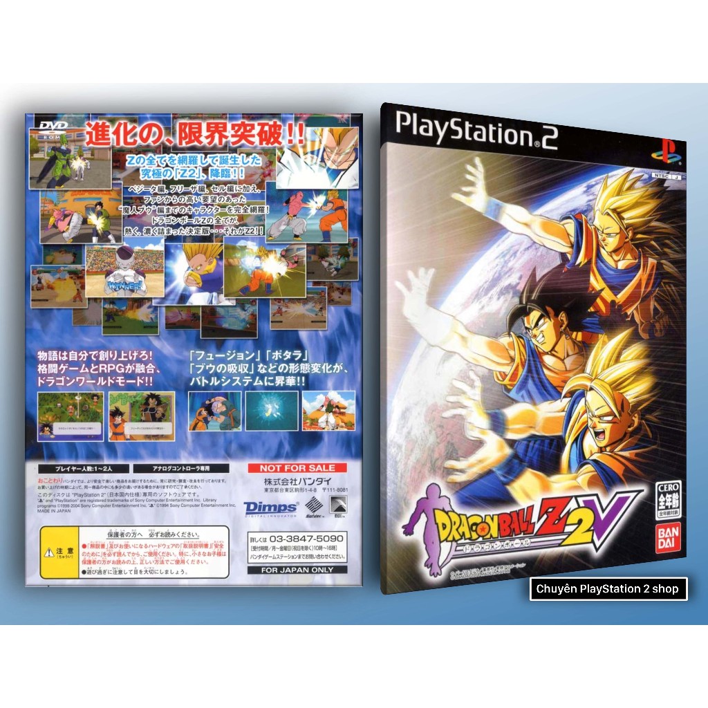 Đĩa game PS2 Dragon Ball Z 2V (Game đối kháng) cho máy game PS2