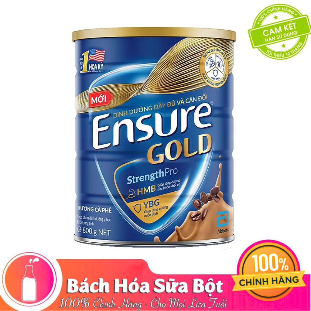 Sữa Bột Abbott Ensure Gold Hương Cà Phê (Lon 800g)