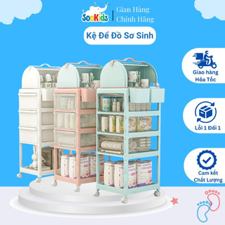 Kệ Để Đồ Sơ Sinh Đa Năng Có Bánh Xe Thiết Kế Nhỏ Gọn Dễ Dàng Tháo Lắp