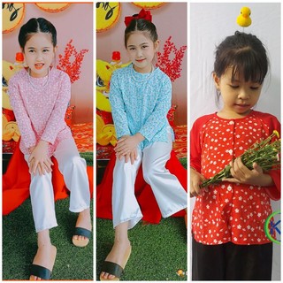 Áo bà ba quần trắng, áo bà ba quần đen cho bé gái