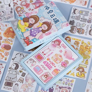 Hộp 50 Tấm Sticker trang trí dễ thương