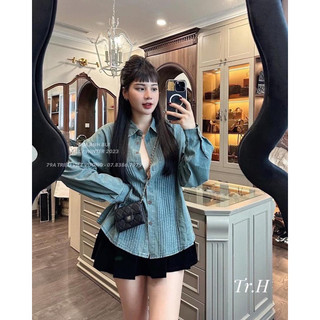 Sơ mi xếp ly kèm ảnh thật ở cuối