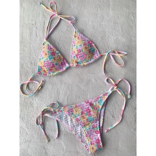 Bikini đồ bơi set 3 mảnh hoa nhí qccc ( hàng sẵn )