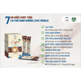 [ Hộp 15 gói ] Cà Phê Love World - Cà Phê Thức Tỉnh