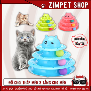 Đồ chơi tháp mèo 3 tầng - giúp mèo thư giãn